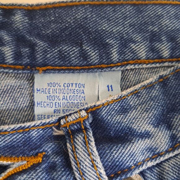 RIO Jeans Junior's Size 11 Blue Denim High Rise Tapered Leg Cotton 90s Y2K - Picture 6 of 6